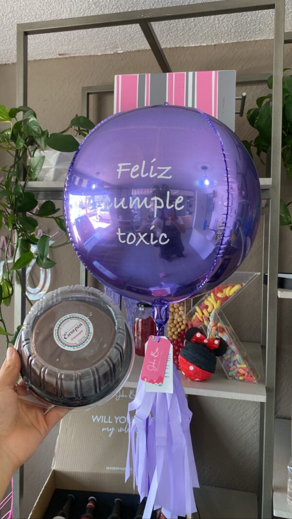 Combo globo orbz y mini pastel