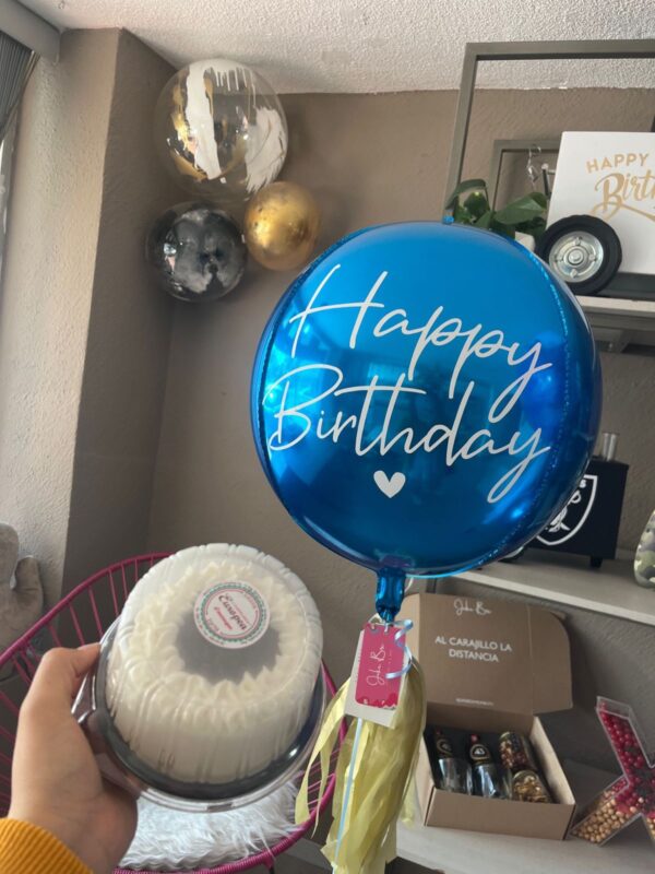 Combo globo orbz y mini pastel