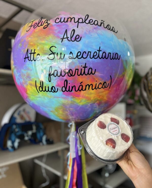 Combo burbuja mediana y mini pastel