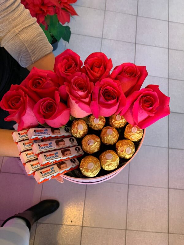 Rosas y chocolates chico