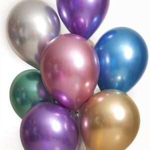 Bouquet de 10 globos clásicos cromados