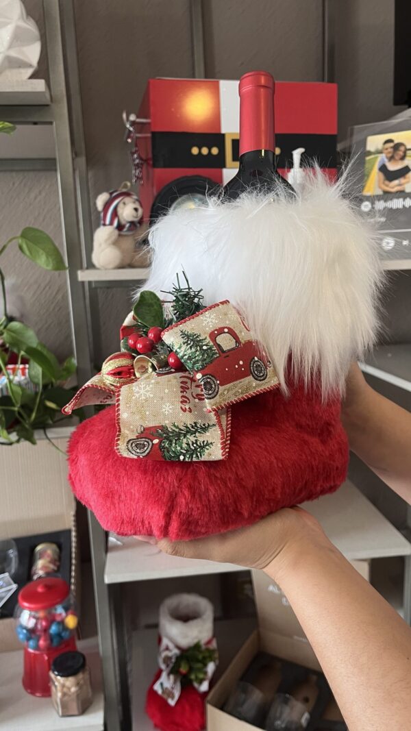 Bota navideña porta vino