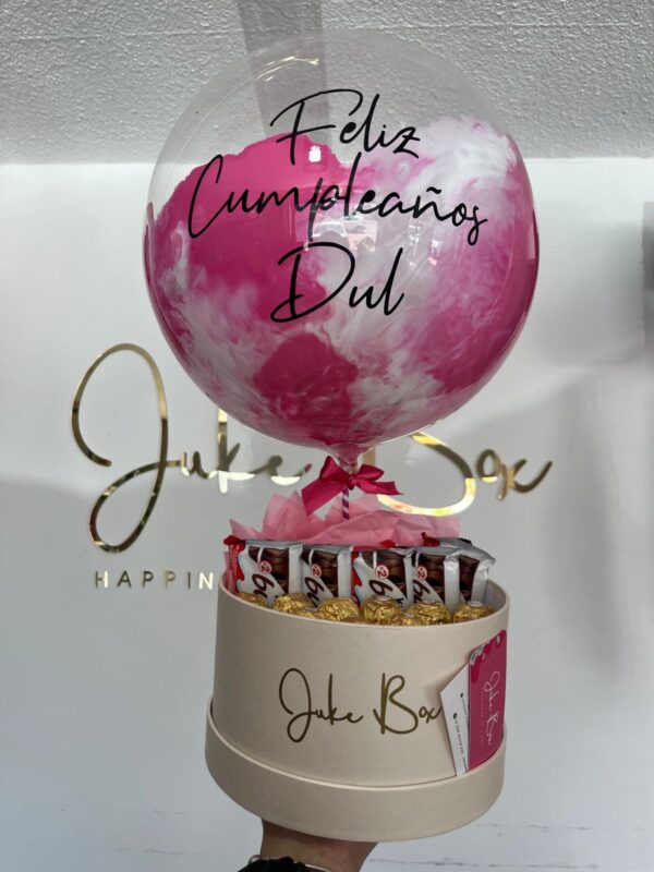 Globo y chocolates
