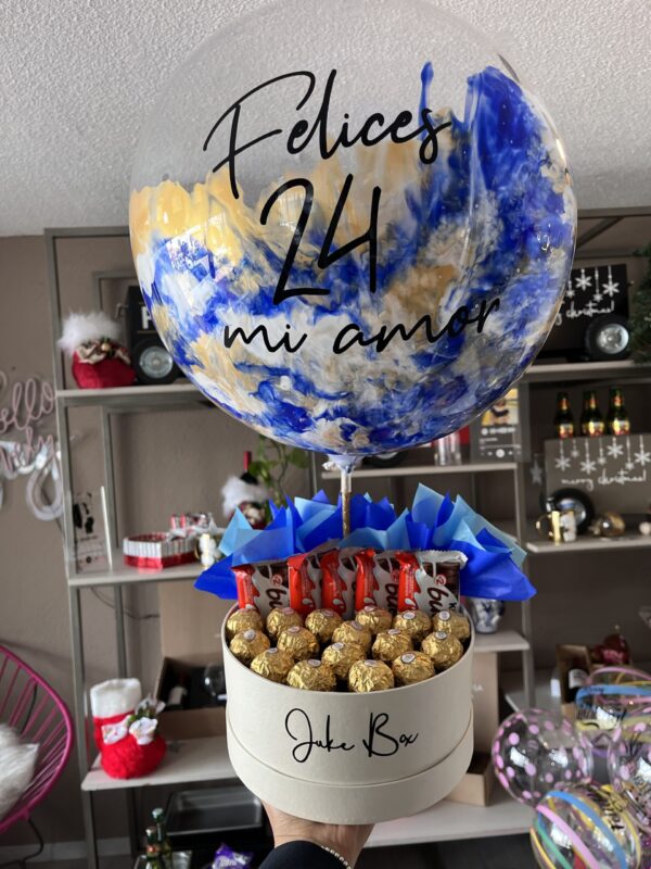 Globo y chocolates
