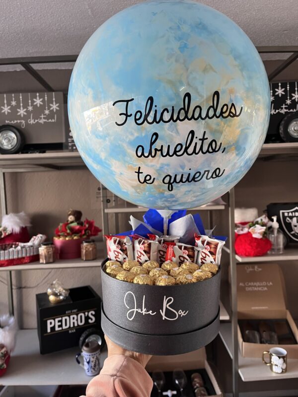 Globo y chocolates
